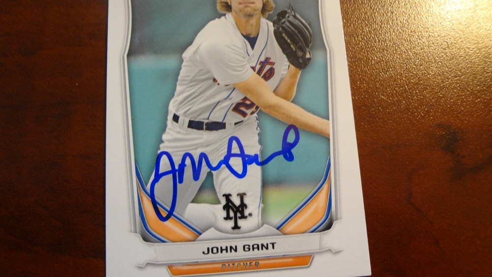 2014 BOWMAN #BP74 JOHN GANT AUTOGRAPHED BASEBALL CARD