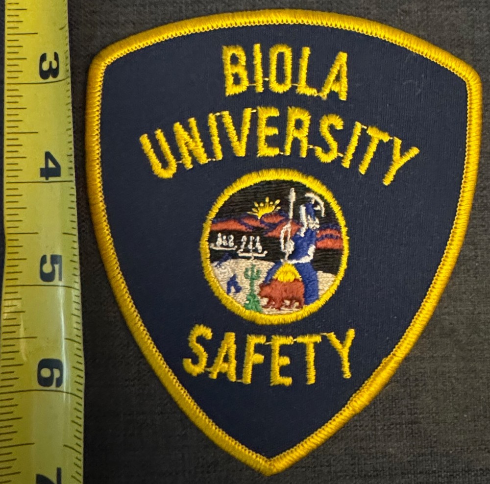 Biola University California CA Safety Security Shoulder Patch Pre-owned