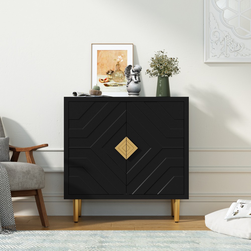 32" Modern Sideboard Accent Cabinet Kitchen Buffet Bedside Console Table w/ Door