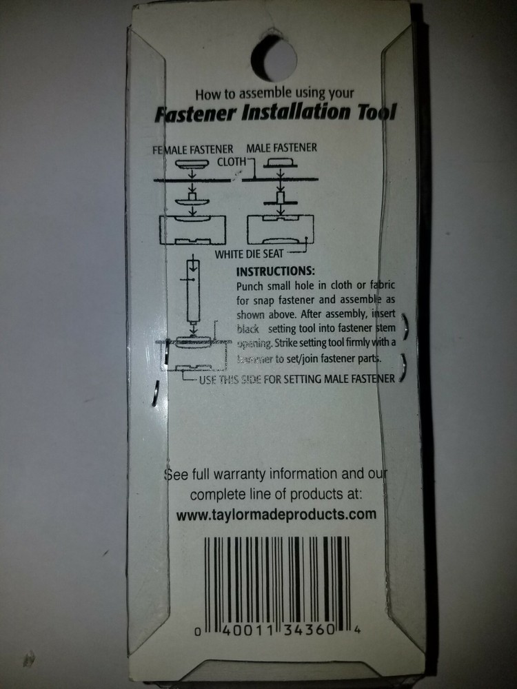 Taylor Made 1360 Snap Fastener Installation Tool