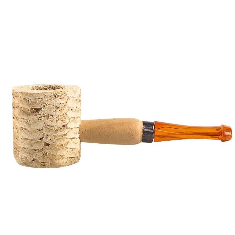 Disposable Natural Corn Cob Practice Pipe 5PCS yellow