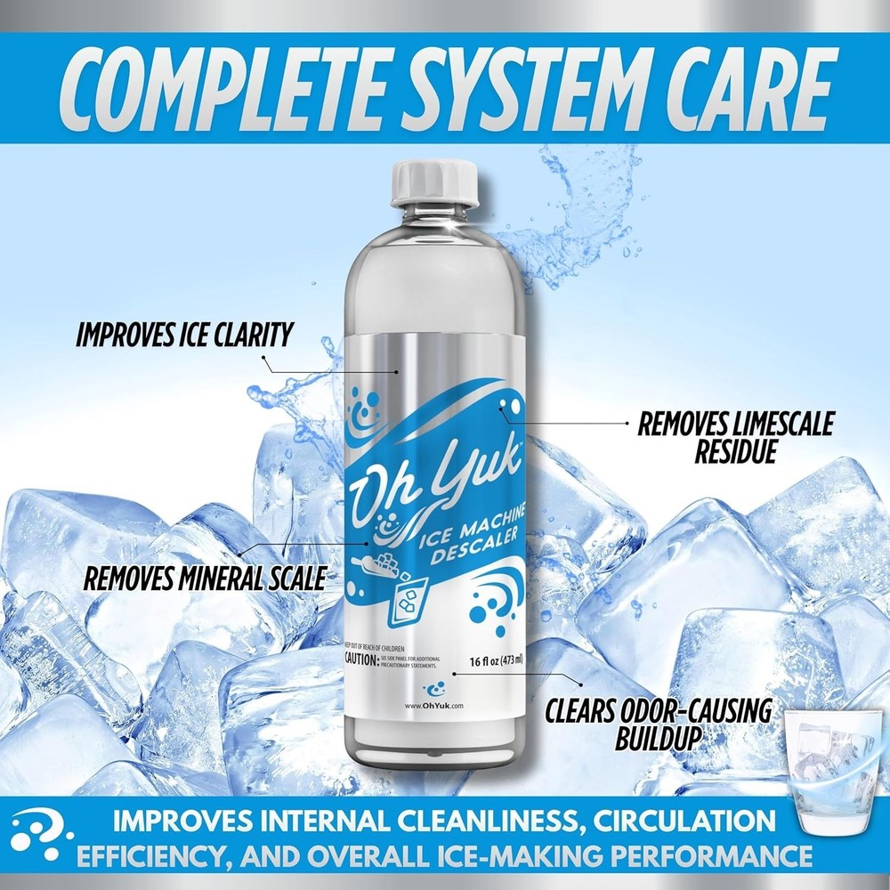 Biodegradable Nickel-Safe Ice Machine Cleaner & Descaler – 16oz Liquid Solution