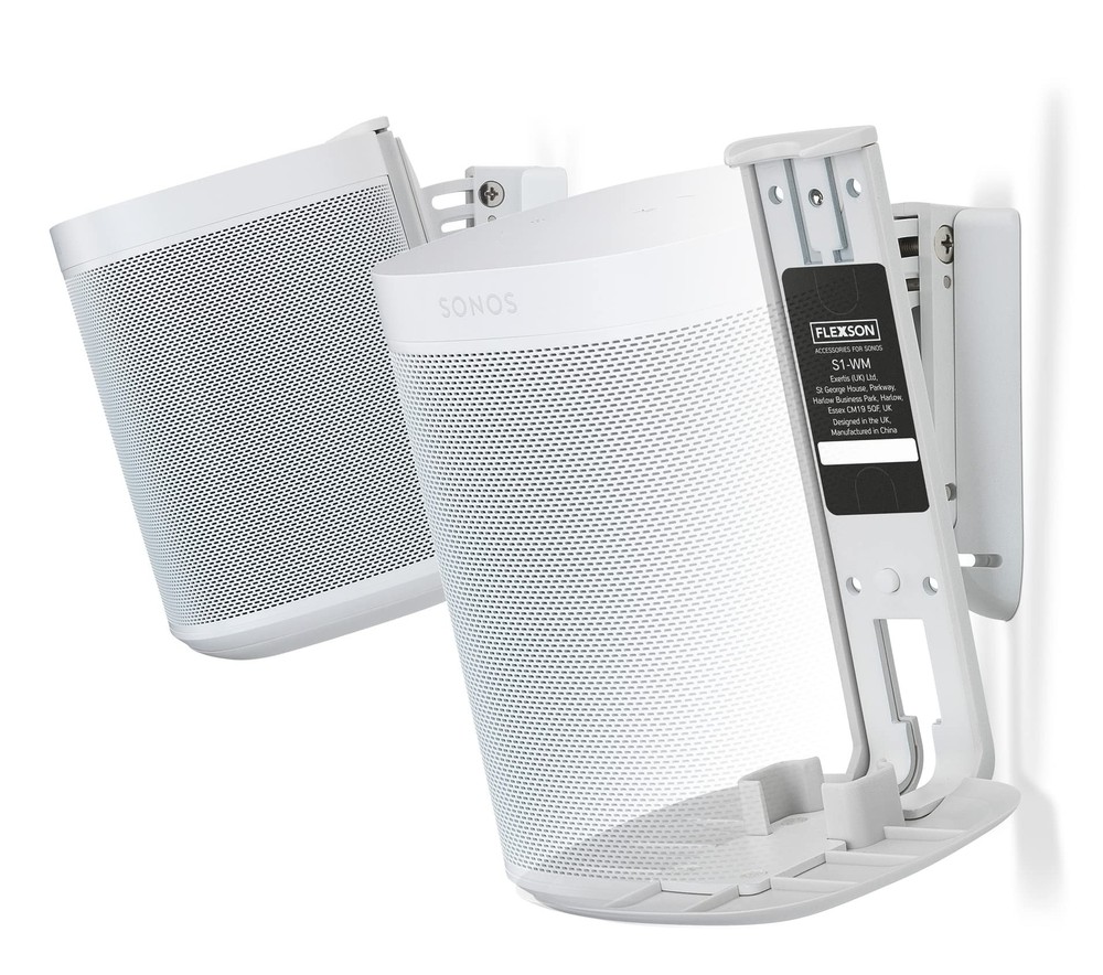 Flexson Wall Mount for SONOS One (Pair, White) pair