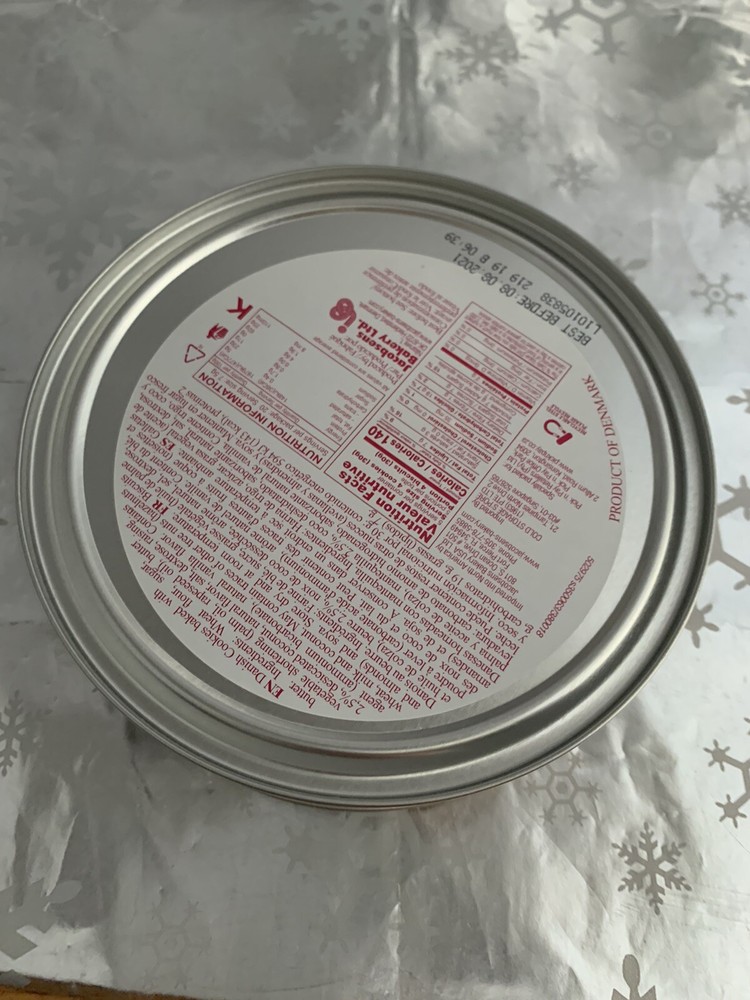 ❤️Jacobsen's Bakery Denmark SANTA'S ARRIVAL. 5.5X2” Christmas EMPTY TIN