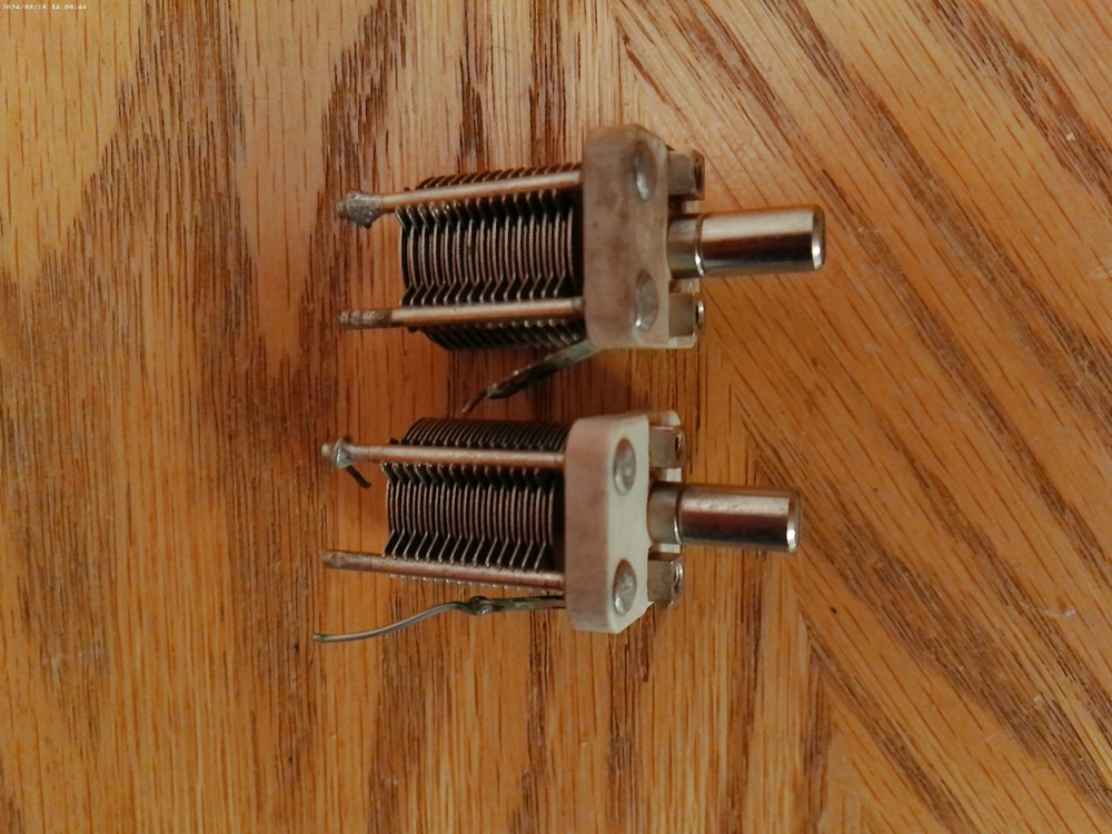 2 E.F. Johnson Variable Capacitors same model 90pf each