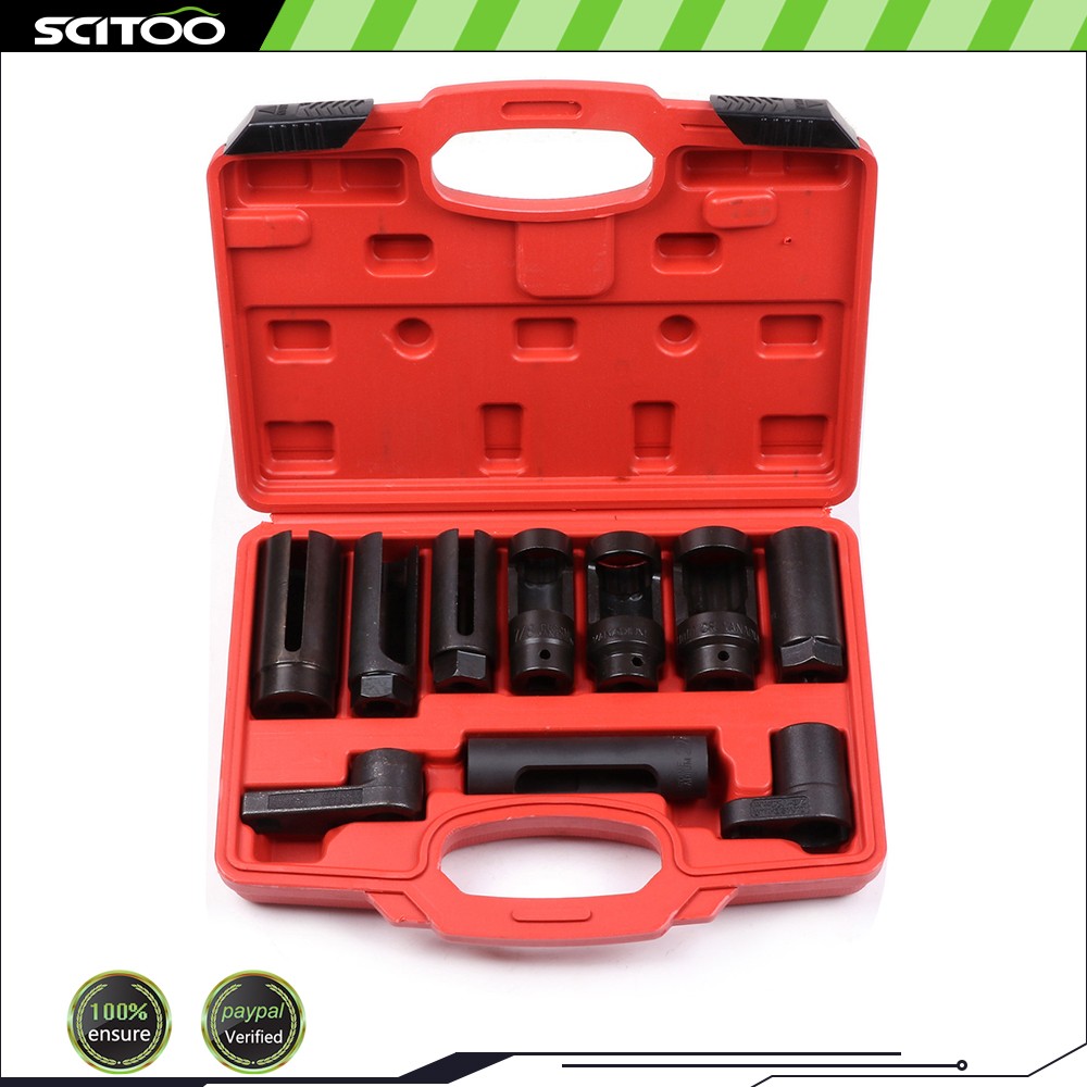 10PCS O2 Sensor Socket Set Sensor Removal Tool - 02 O2 Oxygen Sensor Socket Set