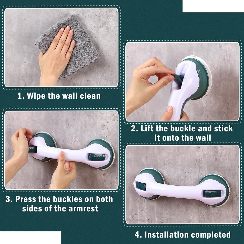 Wonderjune Suction Cup Ruler Handle for Quilting, Patchwork, DIY Sewing Tools