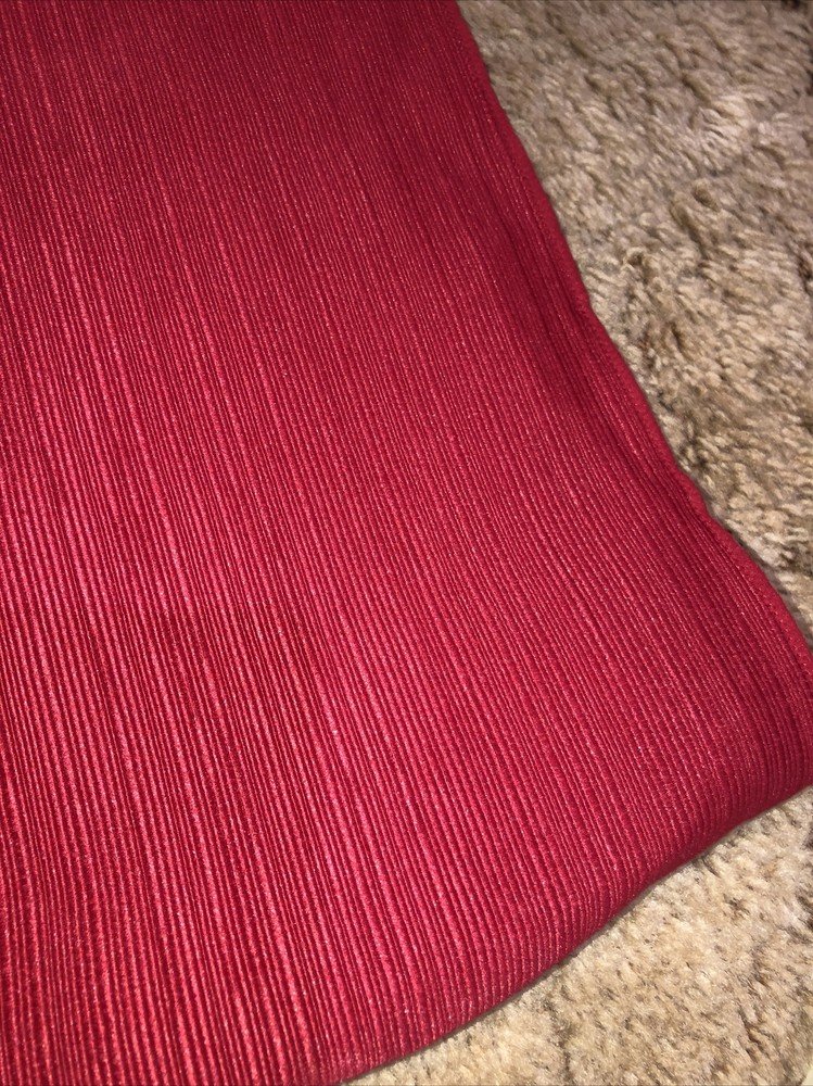 Red Tiny Ribbed Cloth Tablecloth -60”x 84”