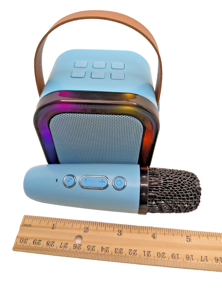 Colorful Сompact Karaoke System. Wireless microphone.