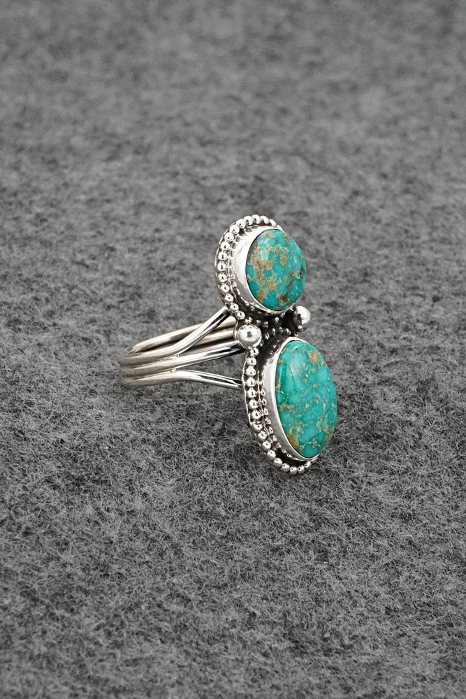 Turquoise & Sterling Silver Ring - Eugene Gruber - Size 7