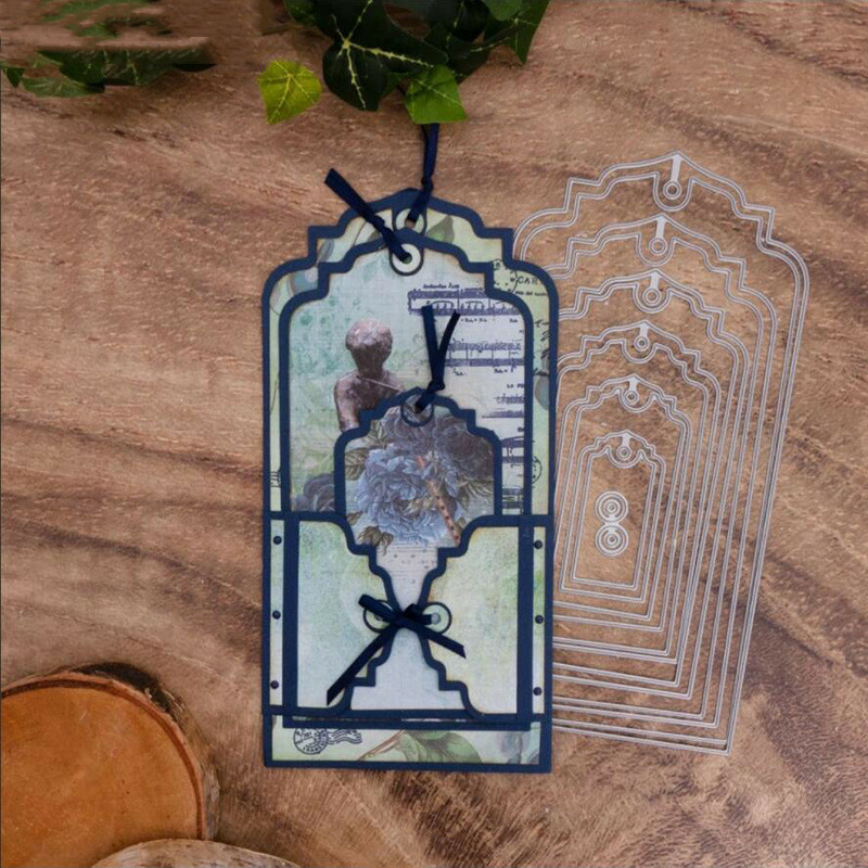 Classic Nested Tags Metal Cutting Dies Embossing Stencil Diy Scrapbooking Crafts