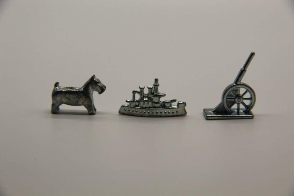 Hasbro Monopoly Game 9 Replacement Token Pewter Pieces