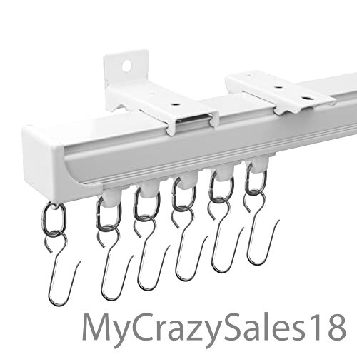 MaKefeile Curtain Tracks Ceiling Wall Mounted Heavy-Duty Cur
