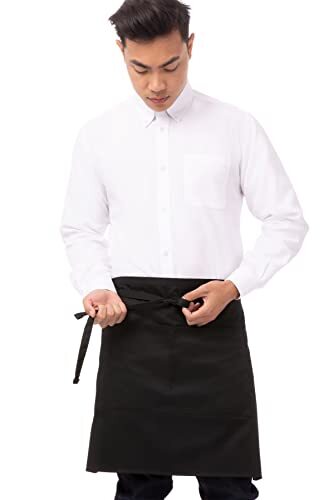 Unisex Half Bistro Server Apron One Size Black