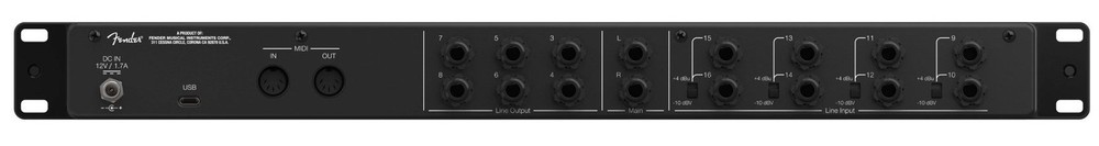 Fender Quantum LT 16 USB-C 16x8 Audio Recording Interface+Studio Microphone