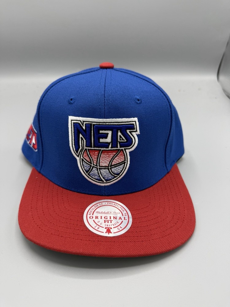 NEW JERSEY NETS Mitchell & Ness NBA MN Basic SNAPBACK Hat Cap OSFM NWT New Blue