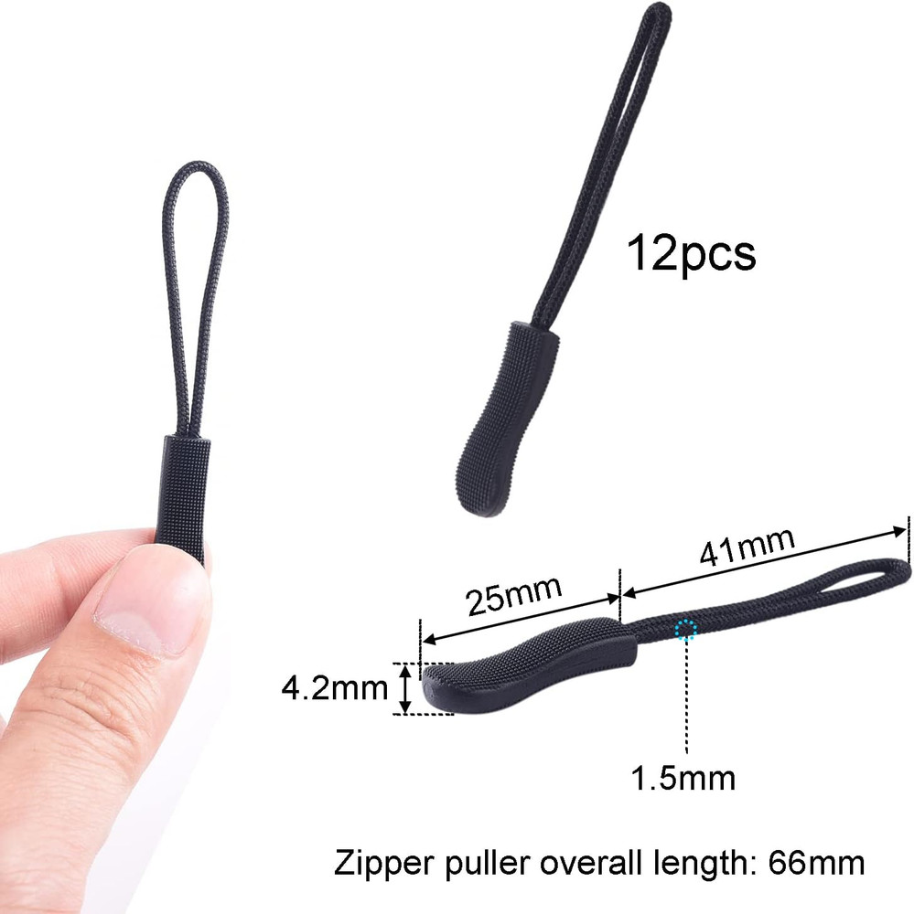 12Pack Zipper Pull Replacement, Golf Bag Parcord Zipper Pull Tab Replacement for
