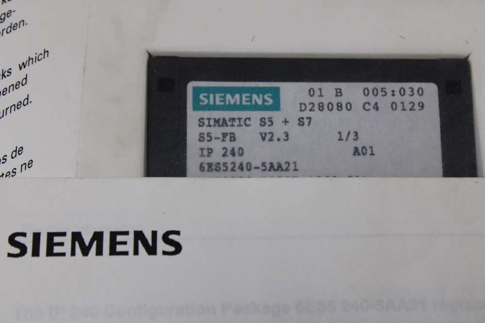 Siemens 6ES5240-5AA21 IP240 Configuration Package A01 Software OPEN BOX