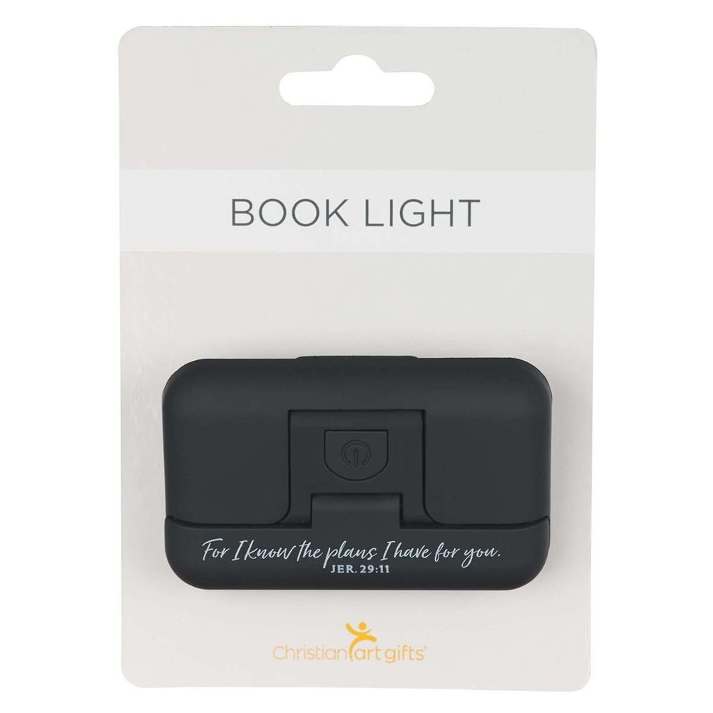 Adjustable LED Book Light w/Magentic Clip & Inspirational Scripture: I Know the
