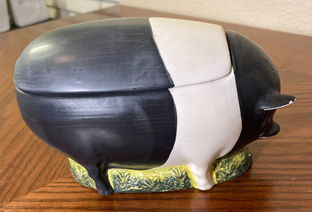 Sakura Hand Painted Pig Sugar Bowl