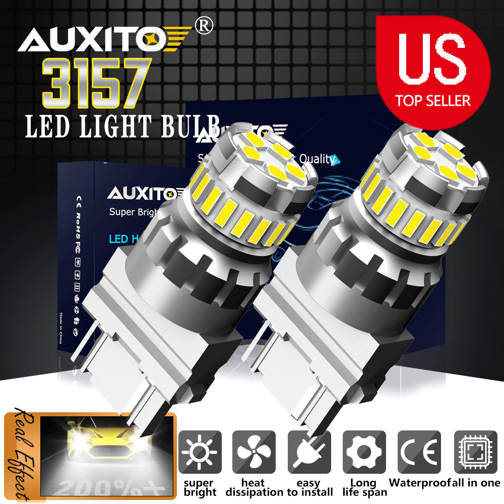 AUXITO 3157 3156 CANBUS LED Backup Reverse Light Bulbs White 6000K Error Free ED