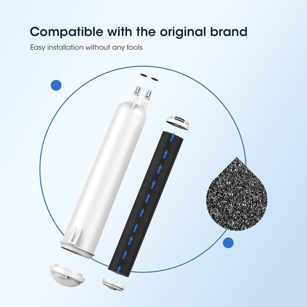 4 Pack Refrigerator Water Replacement Filter EDR3RXD1 9083 4396841 4396710