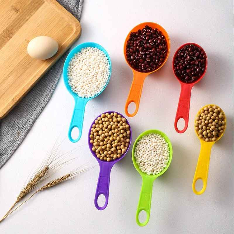 12pcs measuring spoon set with cups, plastic baking tool for kitchen use