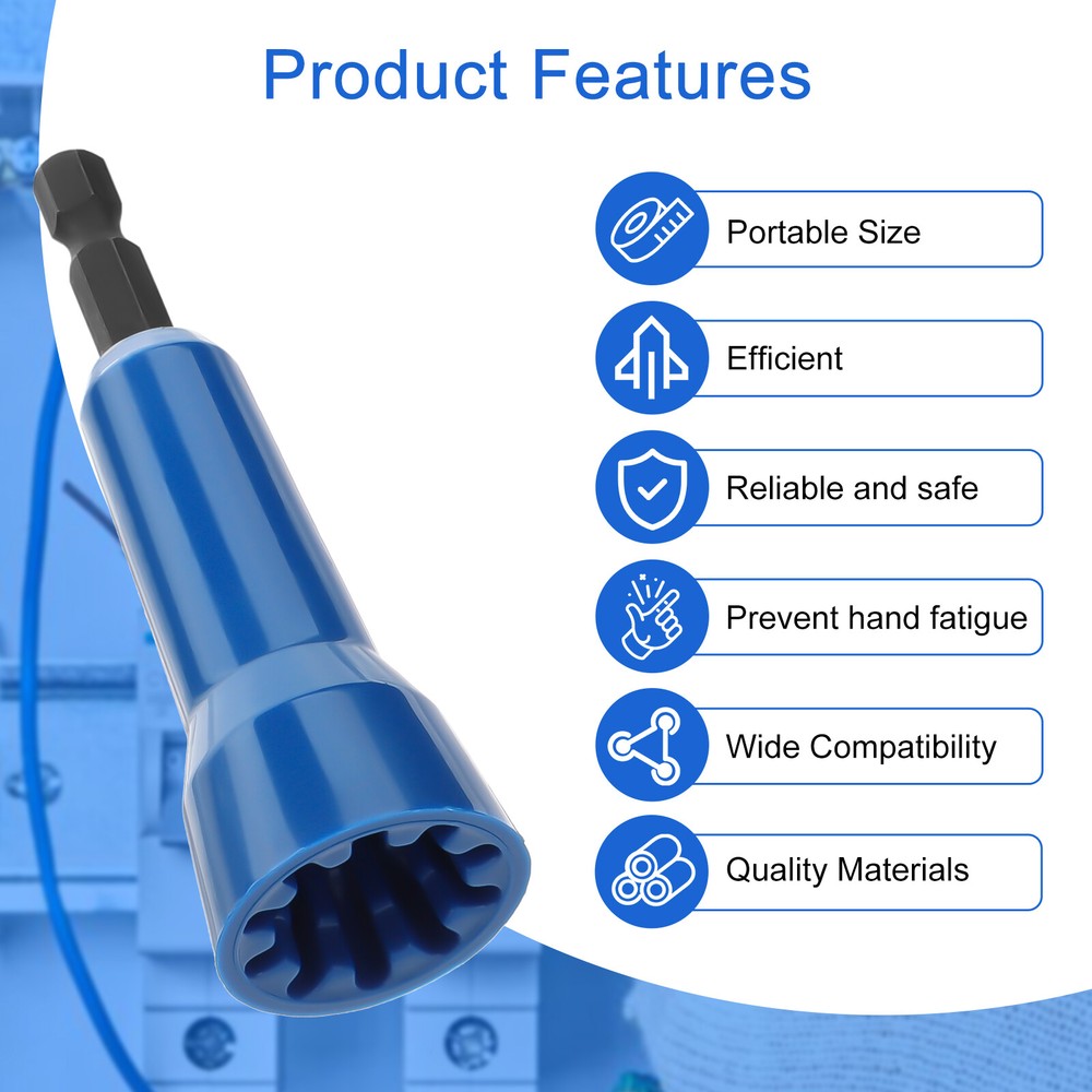 2PCS/Set Wire Nut Twister Multifunctional Wire Twisting Tool with 1/4 Inch Chuck