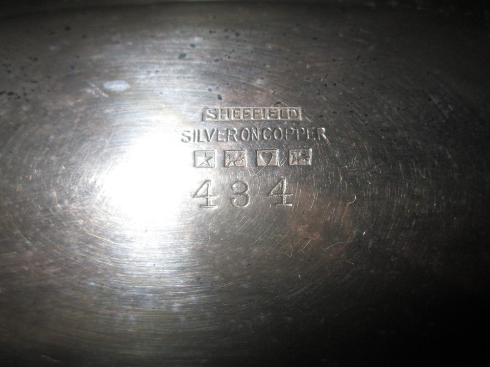 Sheffield Silver on Copper #434 Footed Serving Dish