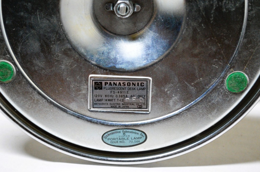 Panasonic Fluorescent Fixed Angle Rotating Fs-4911e Space Age Atomic Desk Lamp