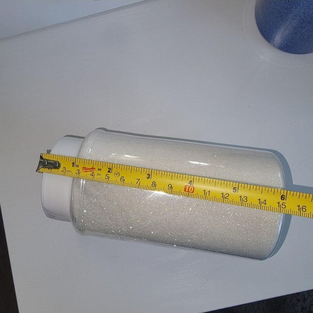 White Craft fine Glitter Large Plastic Jar