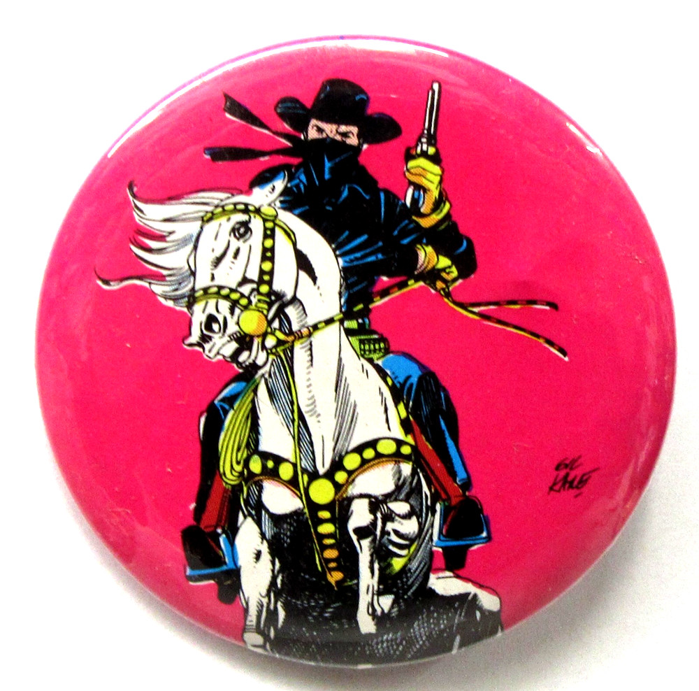 Gil Kane RAWHIDE KID cowboy 2.25" celluloid pinback button fb