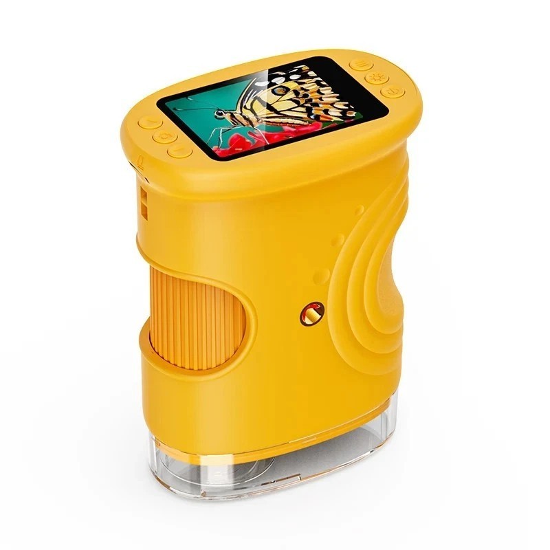 1000X Handheld Digital Kids Microscope, 2.4'' Screen Mini Pocket Microscopes Edu