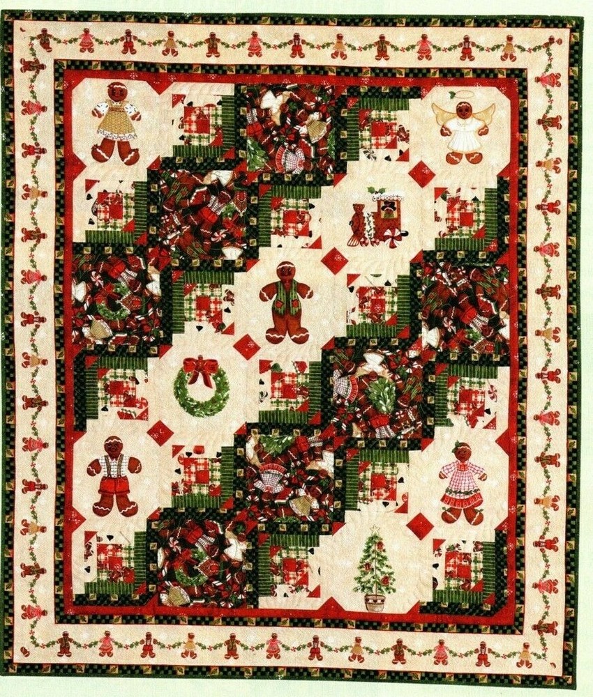 Gingerbread Cabins Quilt Pattern Pieced PC