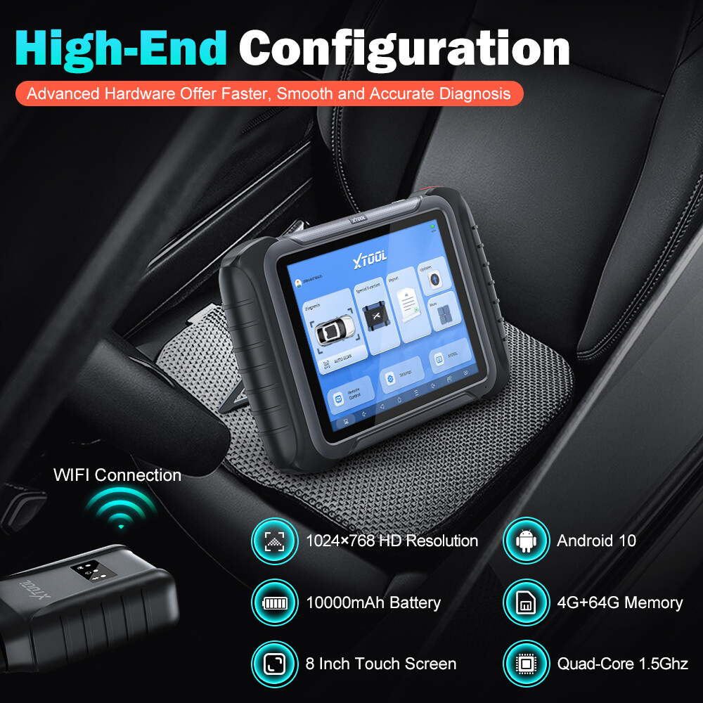 XTOOL USED D8W Wireless Auto Full System Diagnostic Scanner Topology Mapping