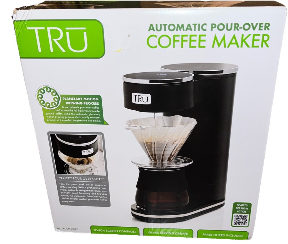 TRU Automatic Pour Over Digital Control Coffee Maker Optimized Brew Program _I2
