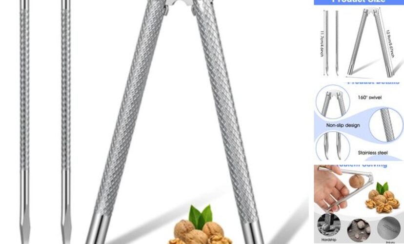 Nut Cracker Set, Nutcracker Tool, Lobster Crackers and Picks Silver One Size