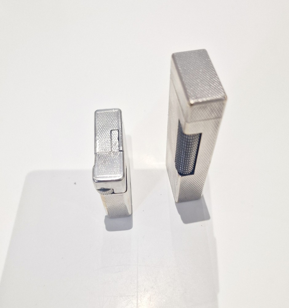 Two Vintage dunhill silver plated lighter