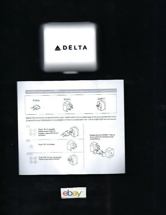 DELTA AIR LINES BOXED ADAPTER PLUGS