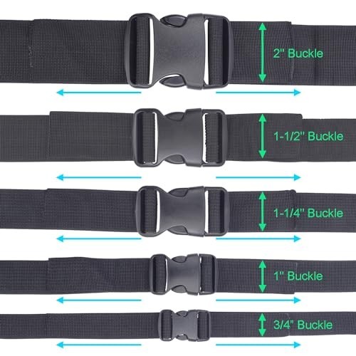 3Pcs 1-1/2" Plastic Buckles for Strap Replacement, Quick Side Release Buckles Ou