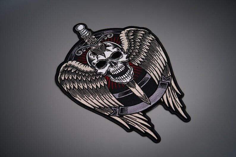 DARK SKULL WINGS Large Back Patch
