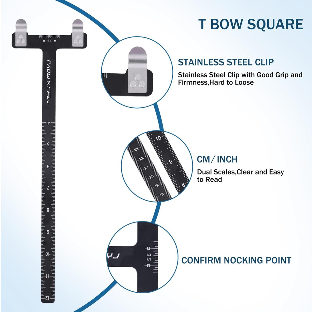 Moyujian Archery Bow String Nocking Points Set Square black