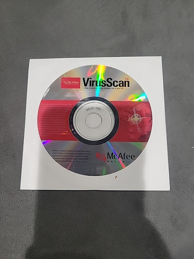 Mcafee Virus Scan Professional 7.0 Windows XP - Single User License Disc Only