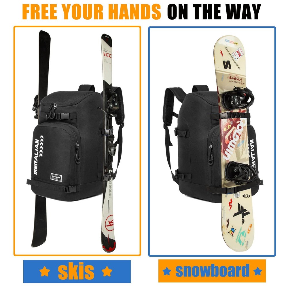 Ski Boot Bag - 50L Ski Boot Travel Backpack Waterproof Snowboard Boot Backpack
