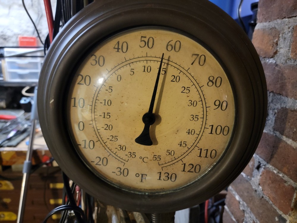 Conant Custom Brass Hanging Wall Thermometer