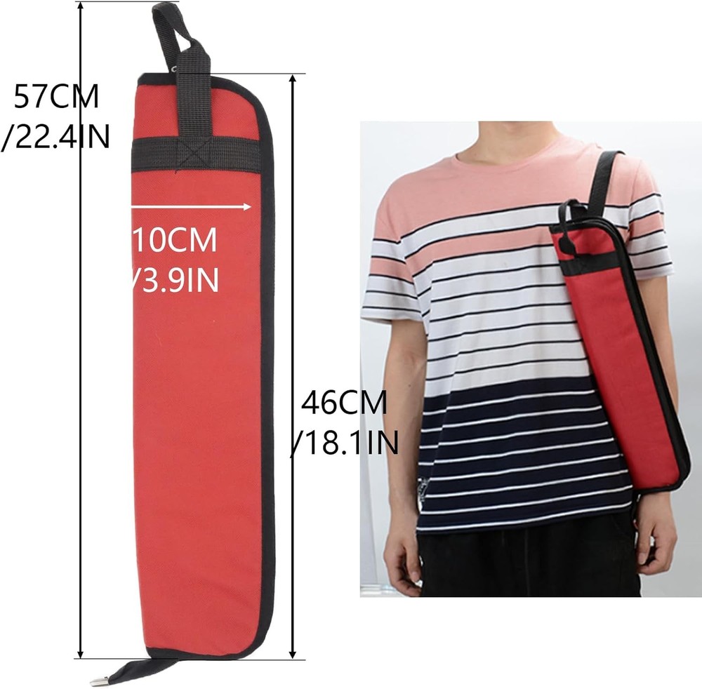 Portable Drumstick Storage Case, Small Hanging Holder With Hooks Inside for Drum