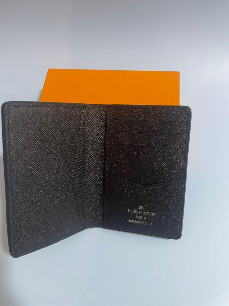 LV Louis Vuitton Pocket Organizer Monogram Eclipse Black