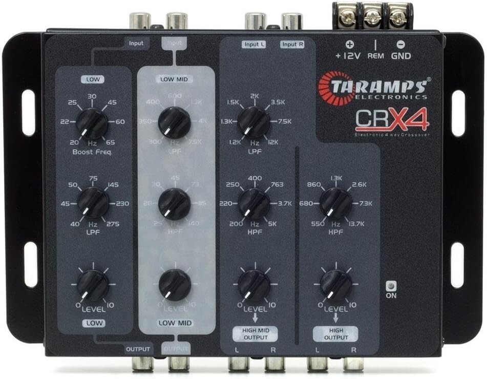 Lightweight Taramps Car Audio Processor - 4 Way Crossover with Wireless Control=