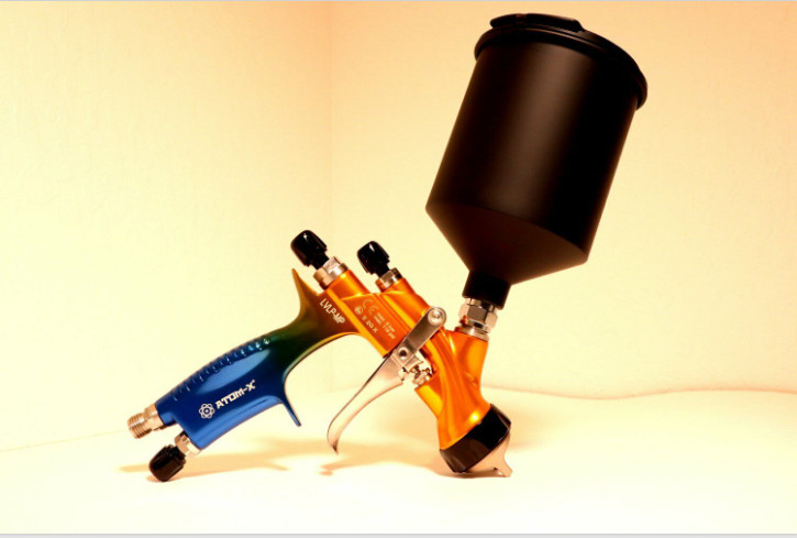 Atom X88 Infinity Spray Gun 1.3 And 1.4mm Tip Combo Gravity Feed, Pro Auto Tool!