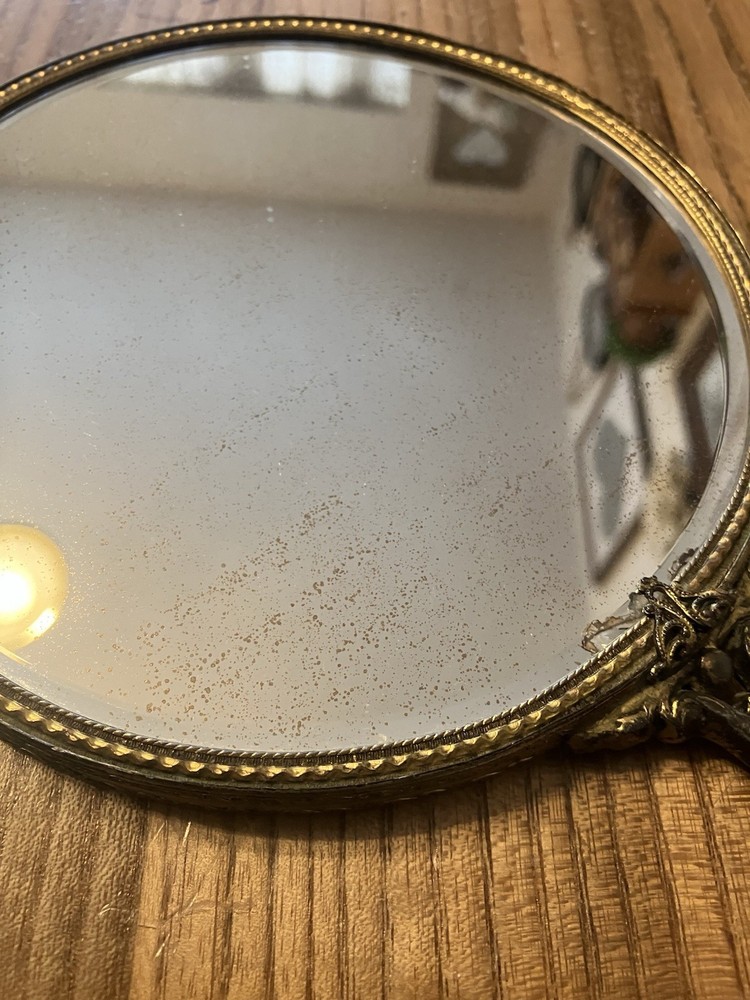 2 Handheld Mirrors FLAWS On Both See All Picture Before Purchase
